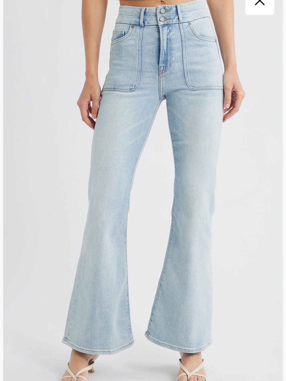 High-Rise Light Blue Flare Jeans